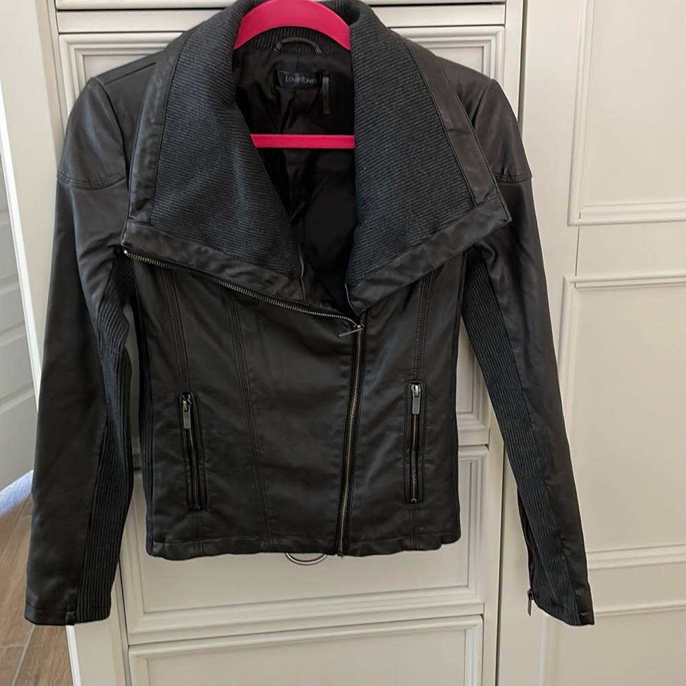 Faux leather jacket, size xs